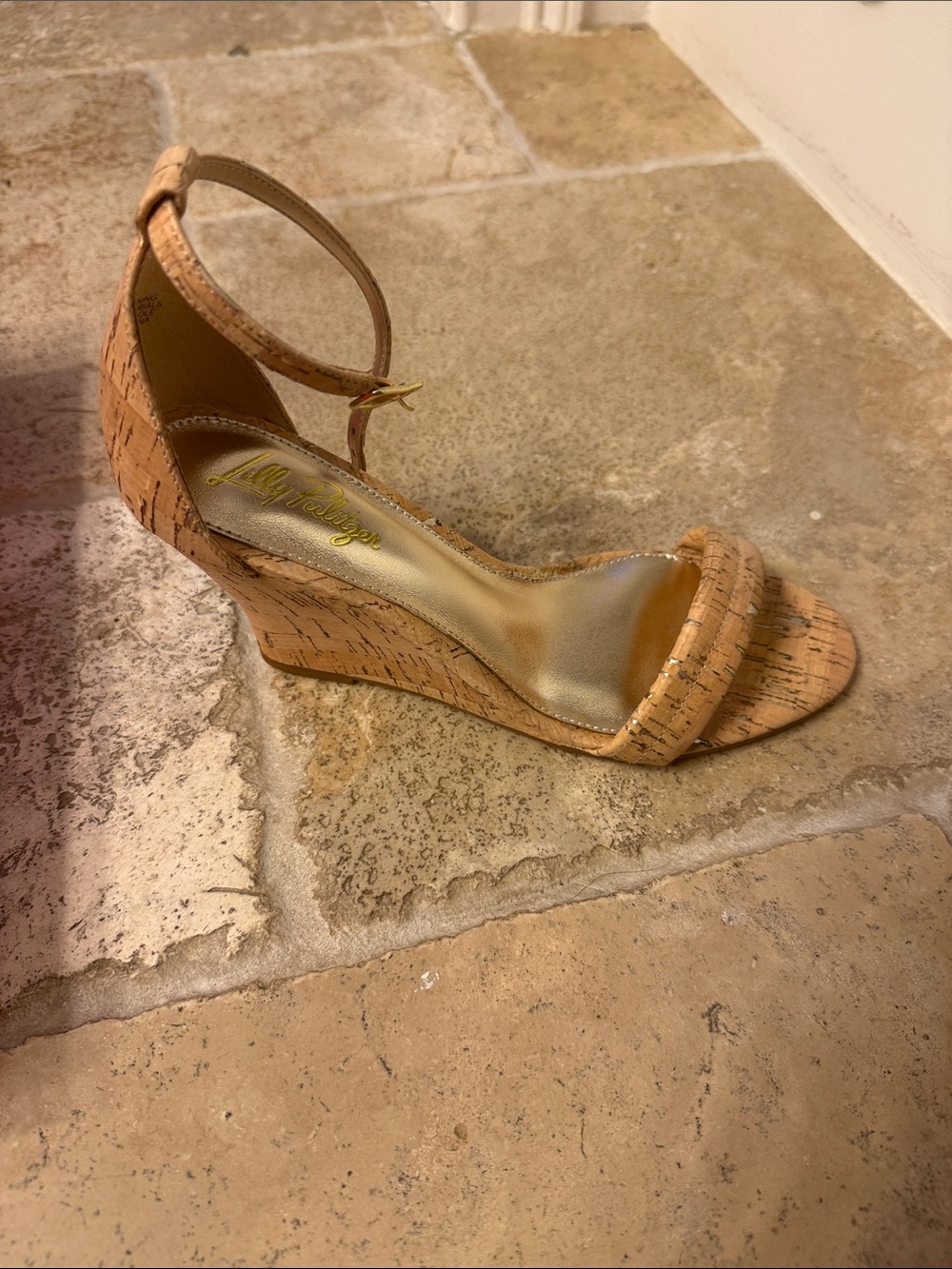 Lily Pulitzer Jenna Wedge Natural Heels 7.5